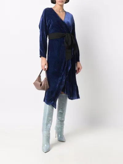 dvf velvet wrap dress