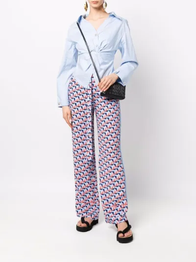 wide-leg geometric trousers | DVF Diane 