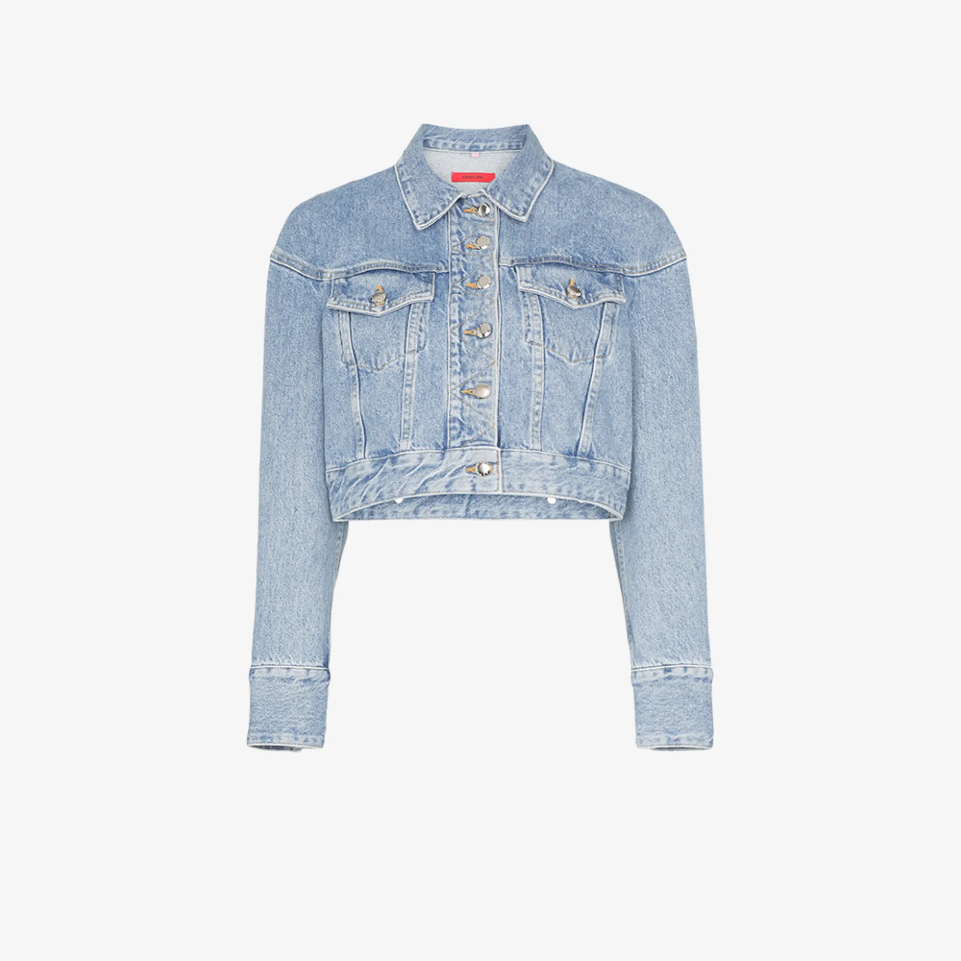 eckhaus latta cropped denim jacket