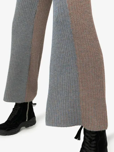 ribbed kick flare trousers