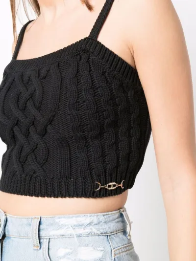 rainbow striped knitted top
