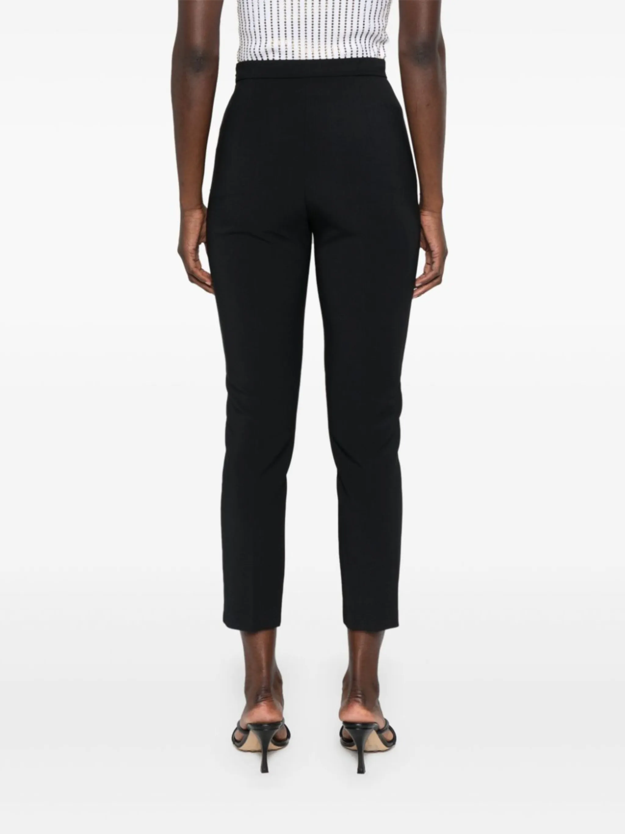 Black satin palazzo pants Elisabetta Franchi