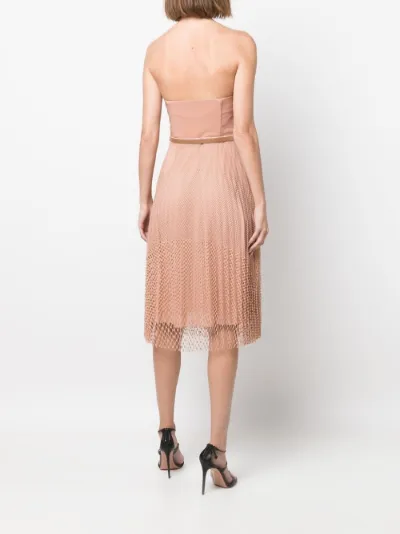 Elisabetta lace pleated dress best sale