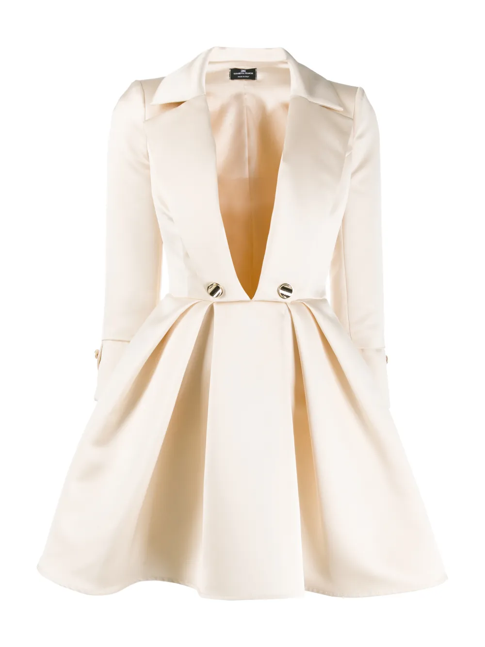 white tuxedo mini dress