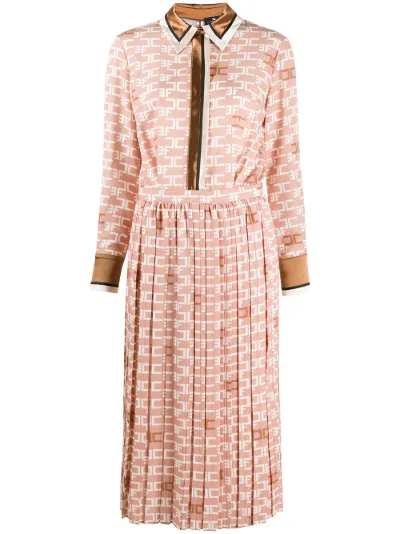 Vestito plissettato con stampa | Elisabetta Franchi | Eraldo.com