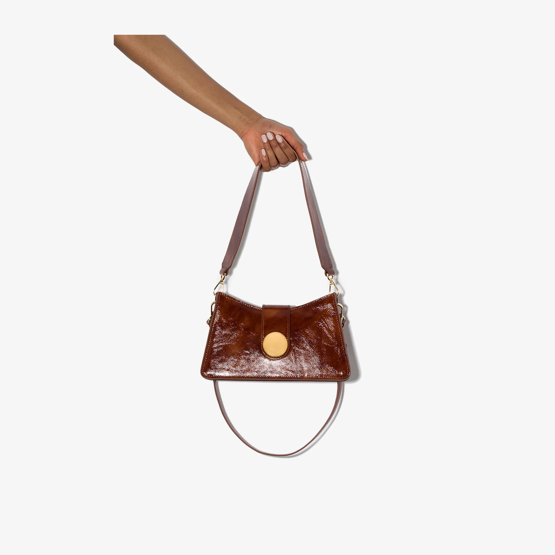 brown shoulder bag