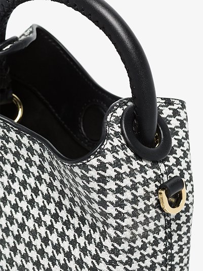 Black And White Madeleine Houndstooth Tote Bag Black And White Madeleine Houndstooth Tote Bag