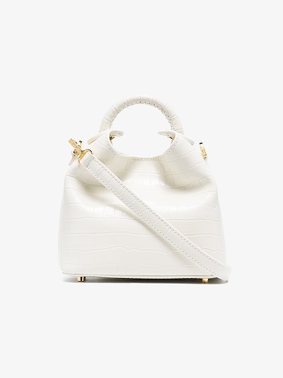 white croc print bag