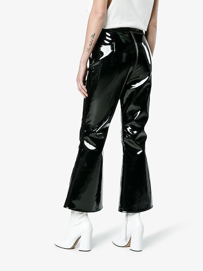 high waisted vinyl pants
