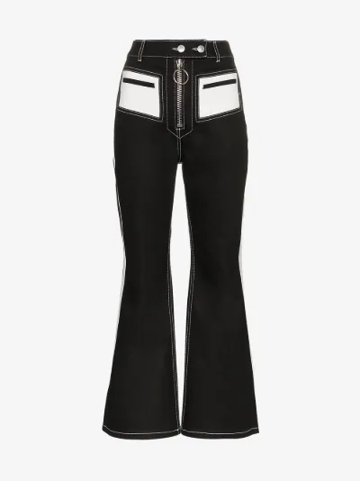 pvc flared trousers