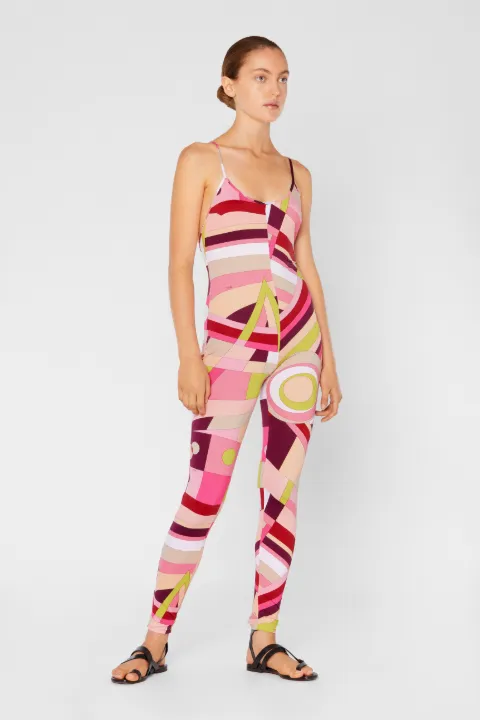 Astronauti Print Jumpsuit in pink ...