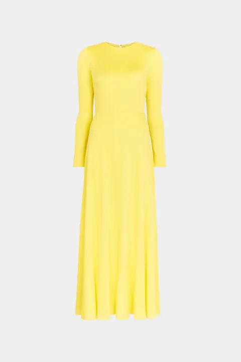 yellow backless maxi dress