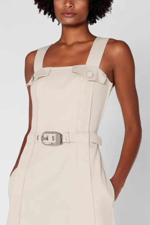cream pinafore