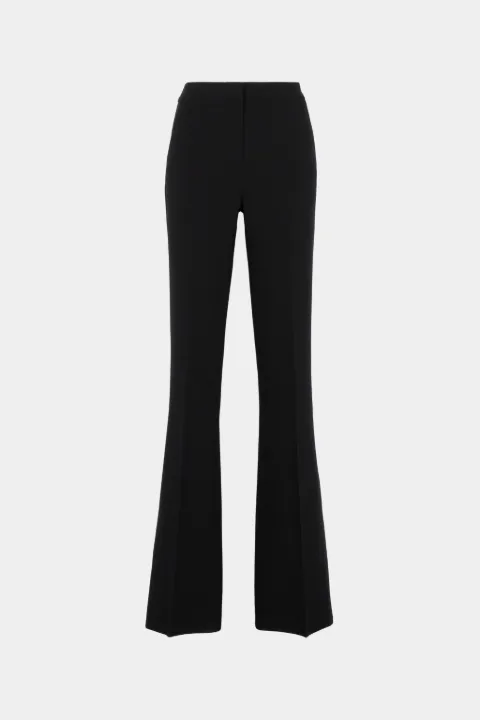 black skinny flared trousers