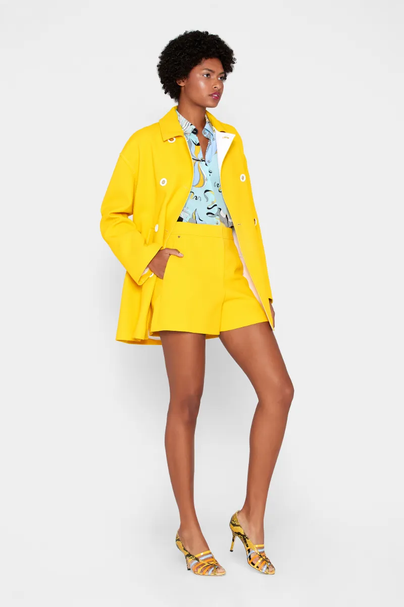Wool Tailored Shorts in yellow | PUCCI