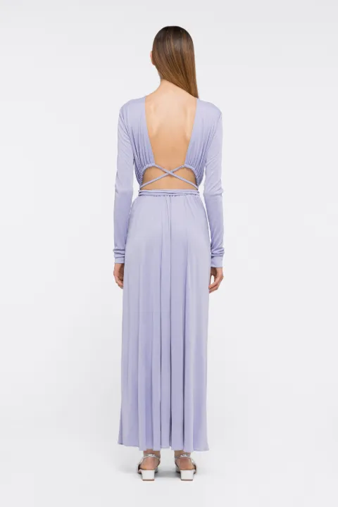 drawstring maxi dress