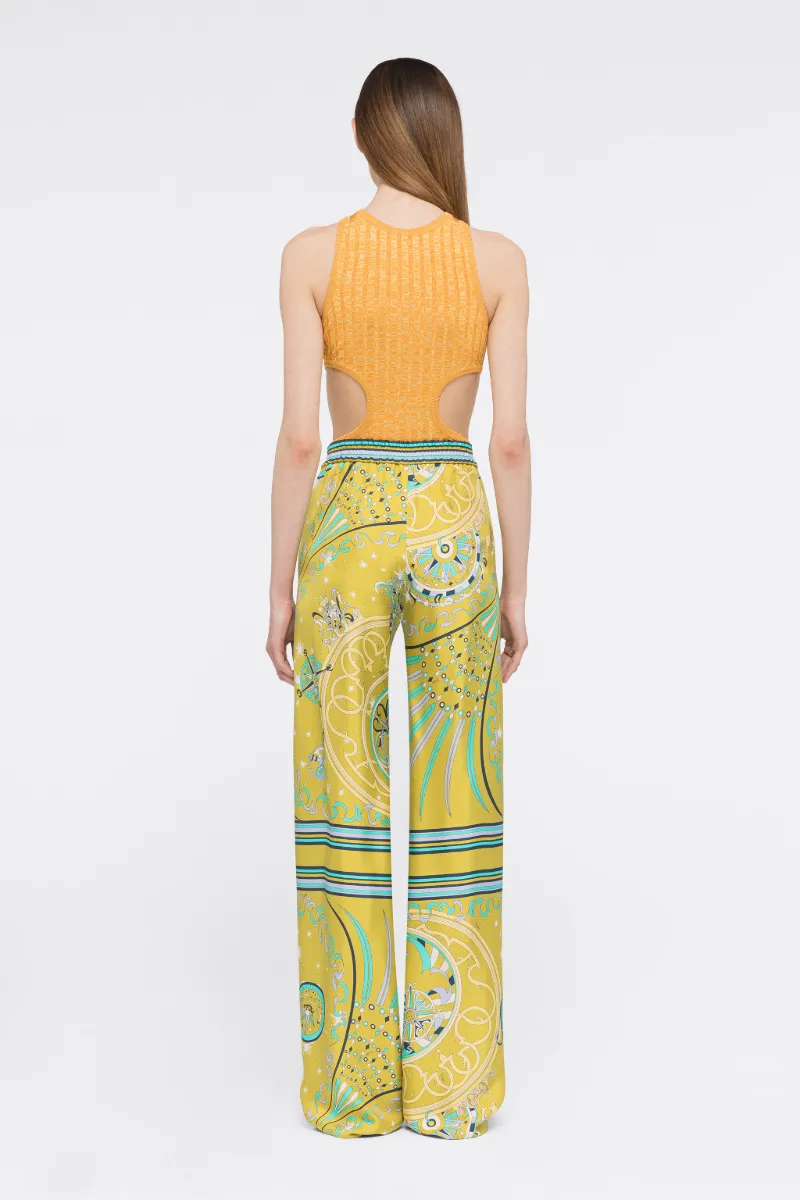Esperidi-Print Wide-Leg Silk-Twill 