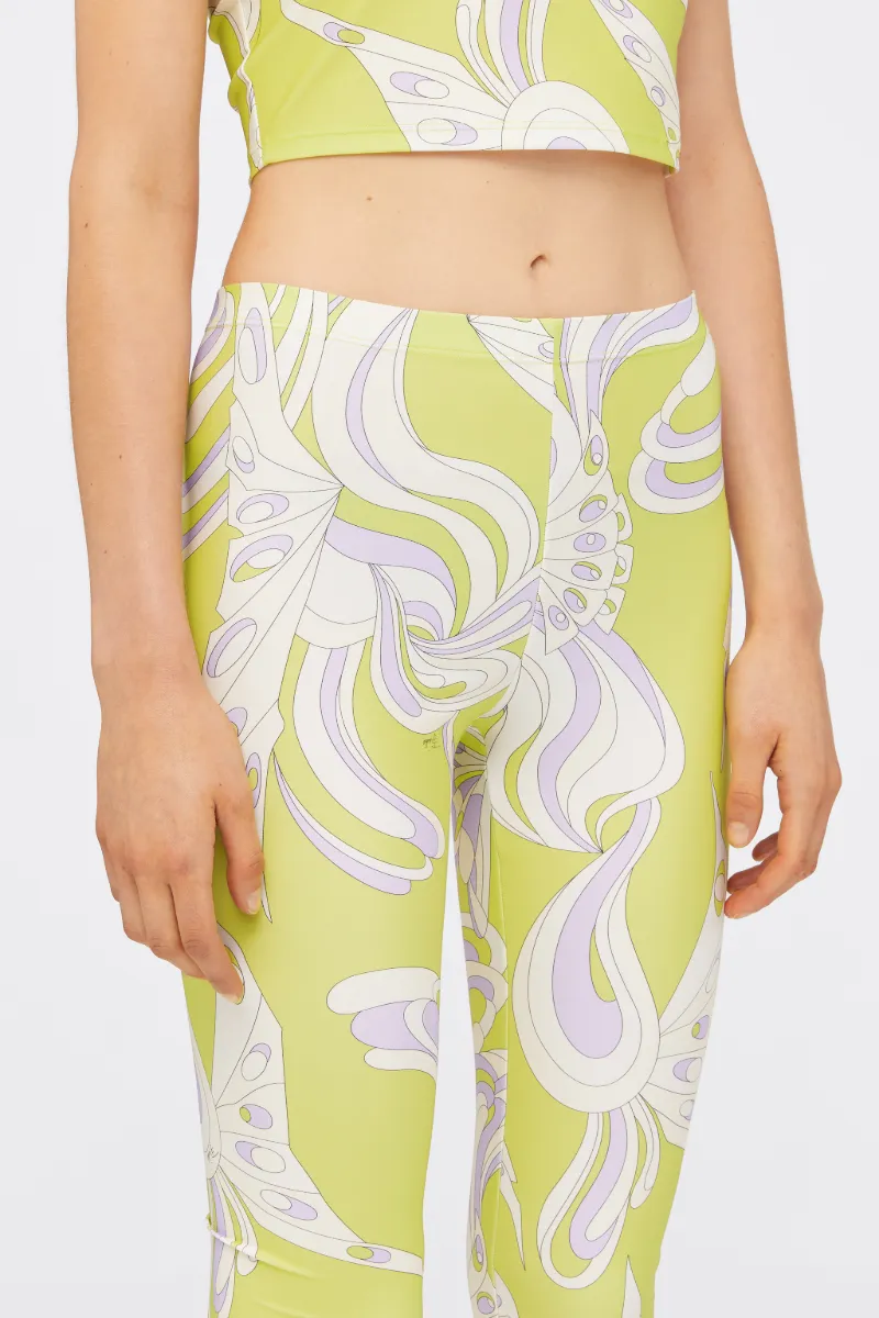Farfalle-Print Leggings in green | PUCCI