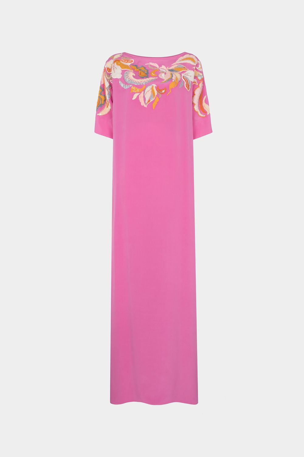 pink kaftan dress