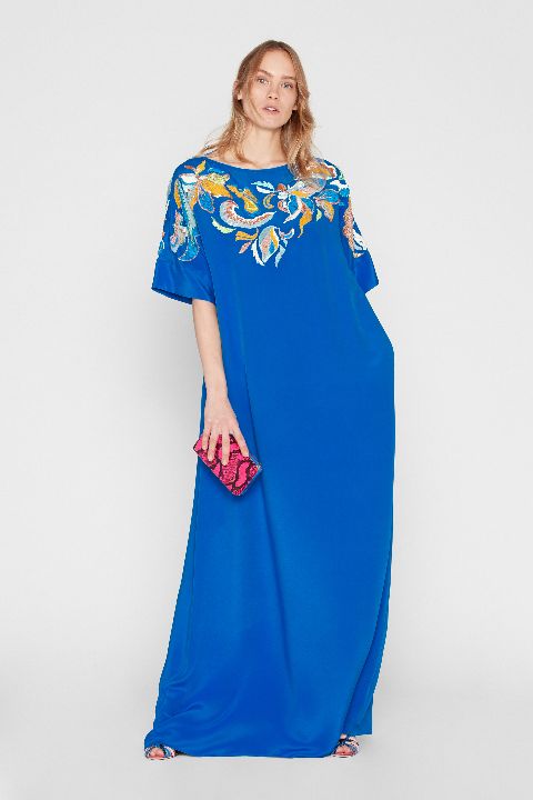 embroidered kaftan dress