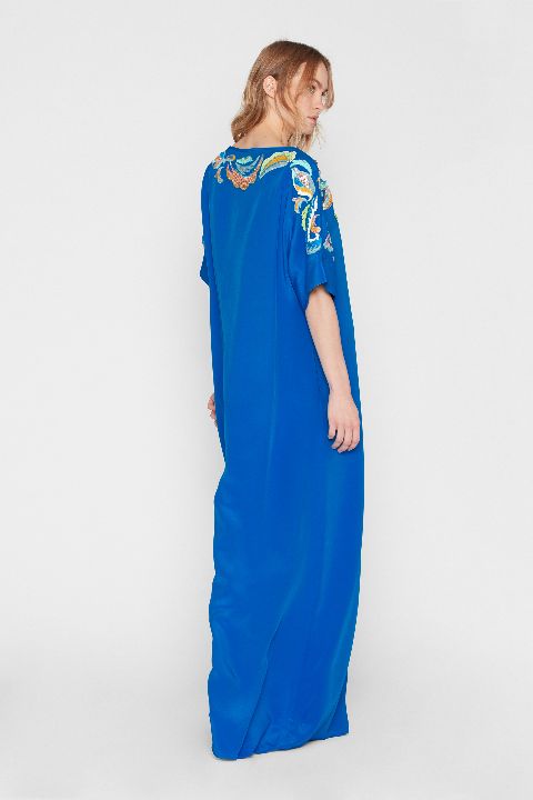 embroidered kaftan dress