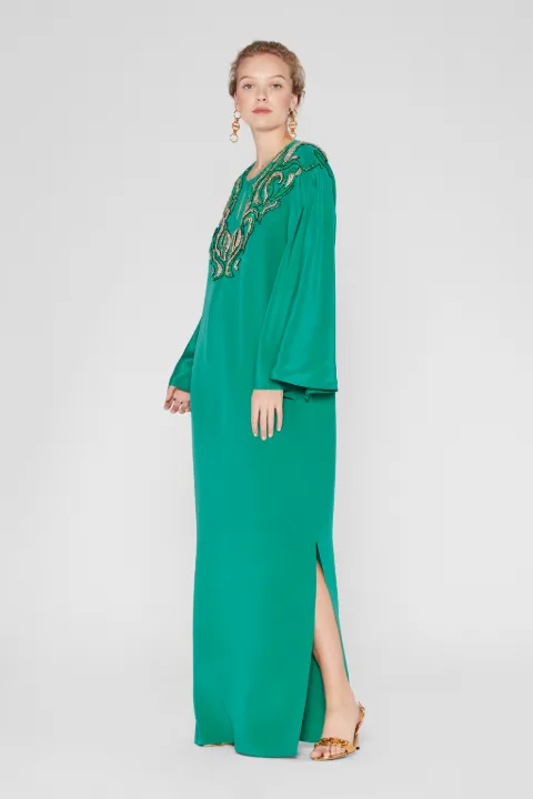 jade green dress