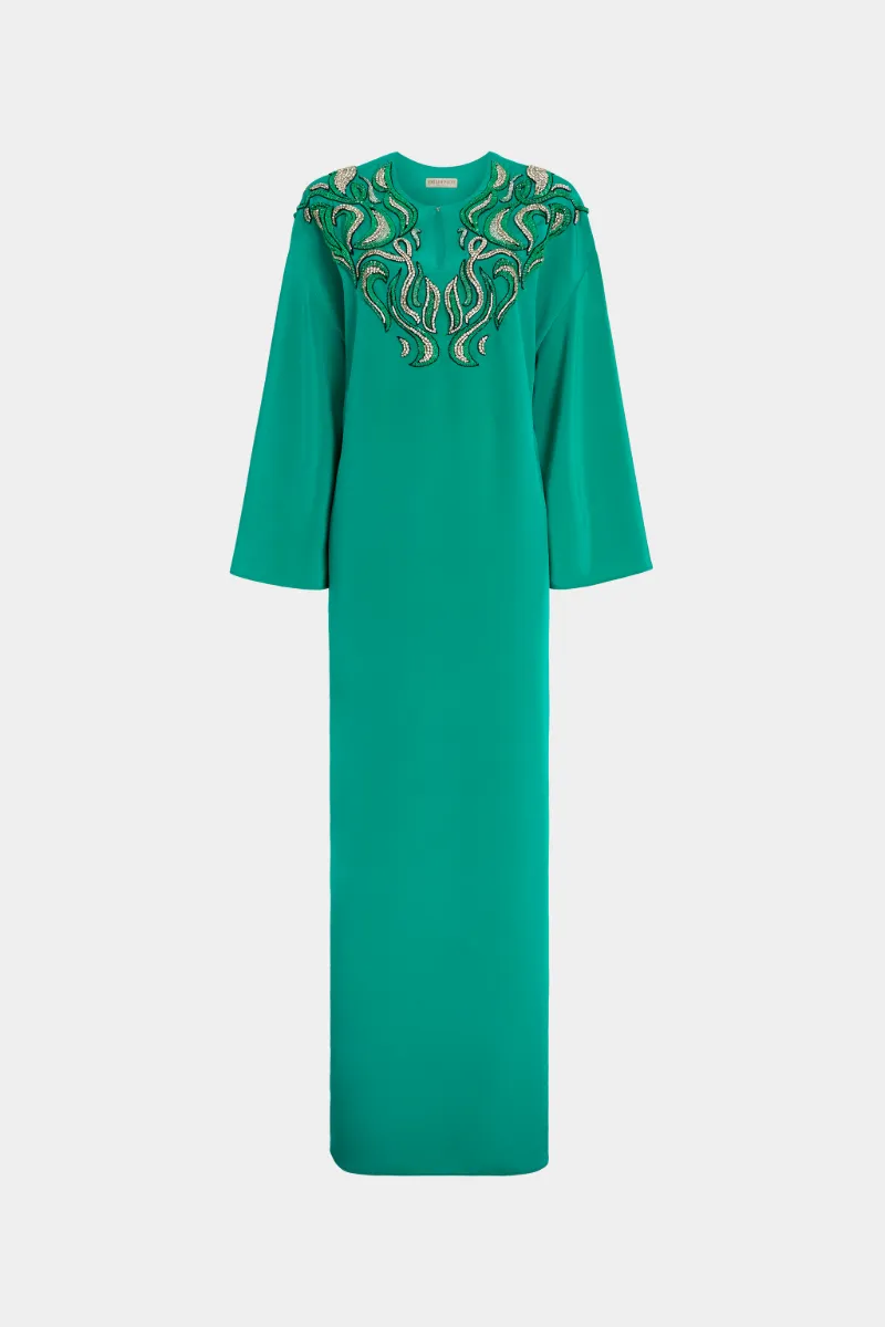 jade green dress