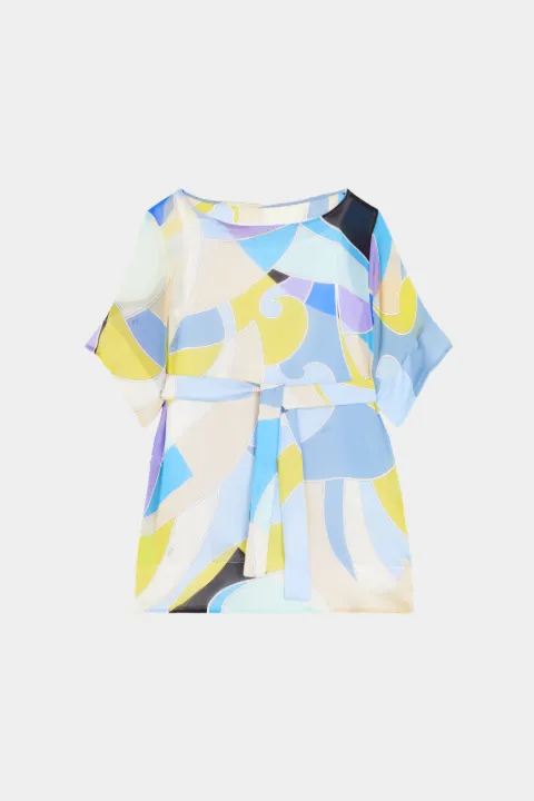 silk belted dress
