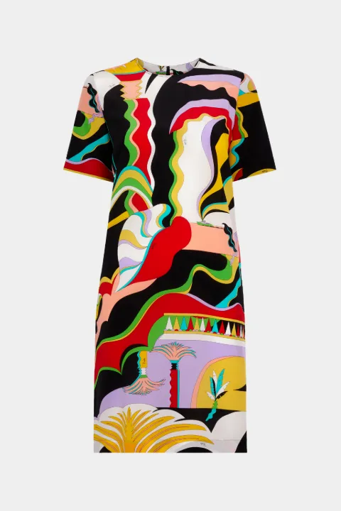La Villa Print Silk Mini Dress Emiliopuccicom