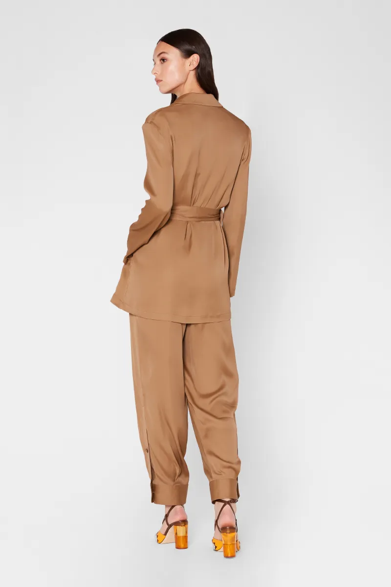 longline belted blazer