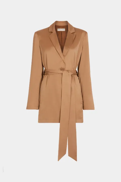 long belted blazer