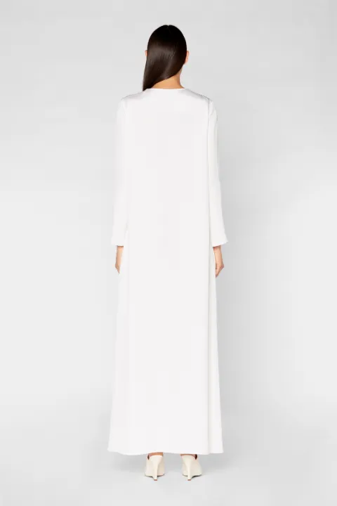 white silk kaftan