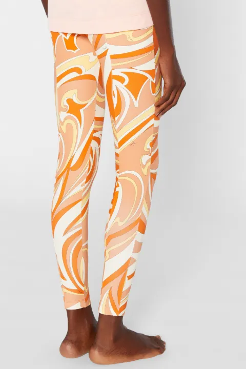 Orange patterned leggings Clearance