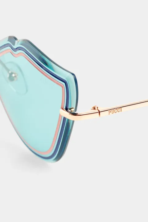 Occhiali da sole cat-eye in blu | PUCCI