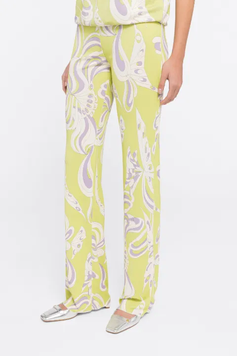 Pantaloni con stampa Farfalle in verde | PUCCI