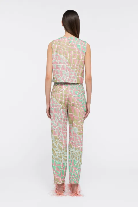 Pantaloni con stampa Tartuca in blu | PUCCI