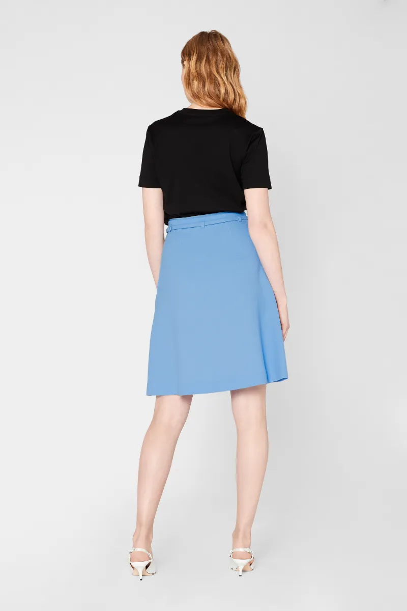 light blue wool skirt