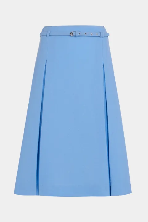 light blue wool skirt