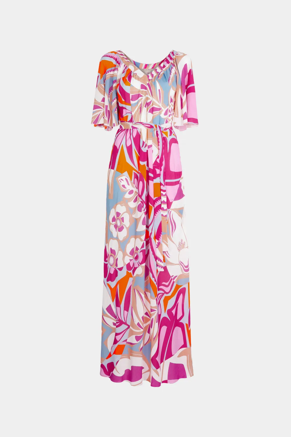 お歳暮 エミリオプッチ Emilio Pucci レディース ワンピース リゾートワンピ トップス グラフィック リゾートワンピース 最先端 Tripl Com