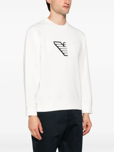 Emporio armani embossed logo sweatshirt sale