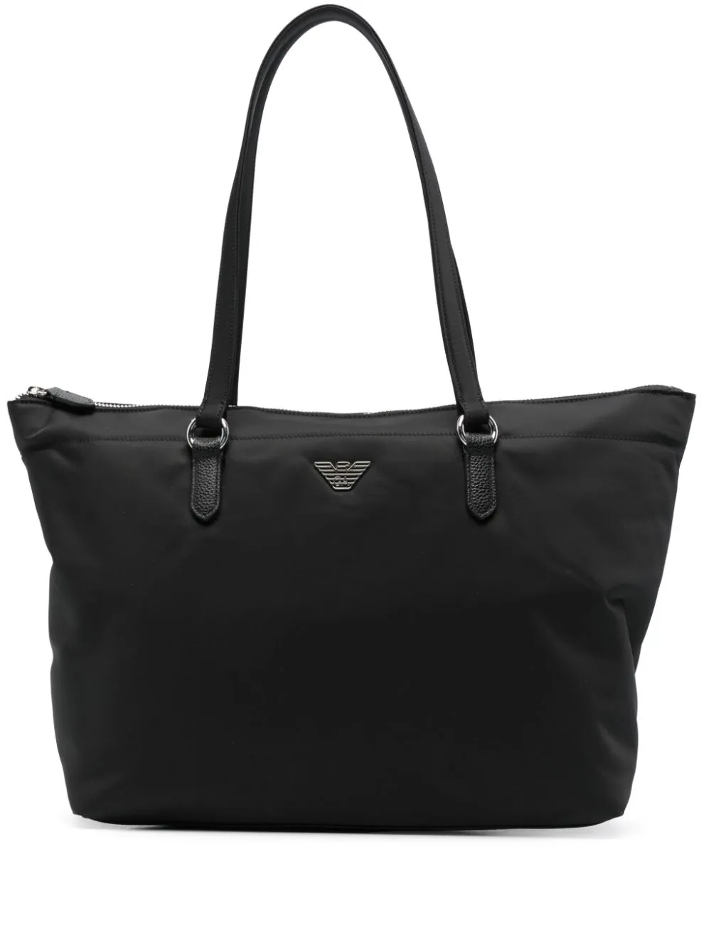 Emporio Armani logo plaque tote bag Eraldo YE