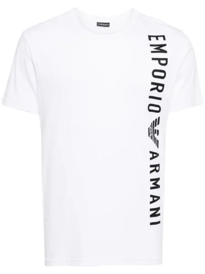 Emporio Armani logo print cotton T shirt Eraldo US