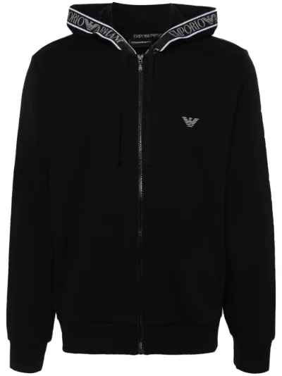 Emporio armani tape hoodie hotsell