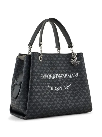 Emporio Armani Milano 1981 logo print tote bag Eraldo GR