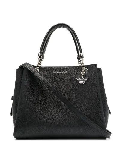 Emporio armani tote bag with logo charm sale