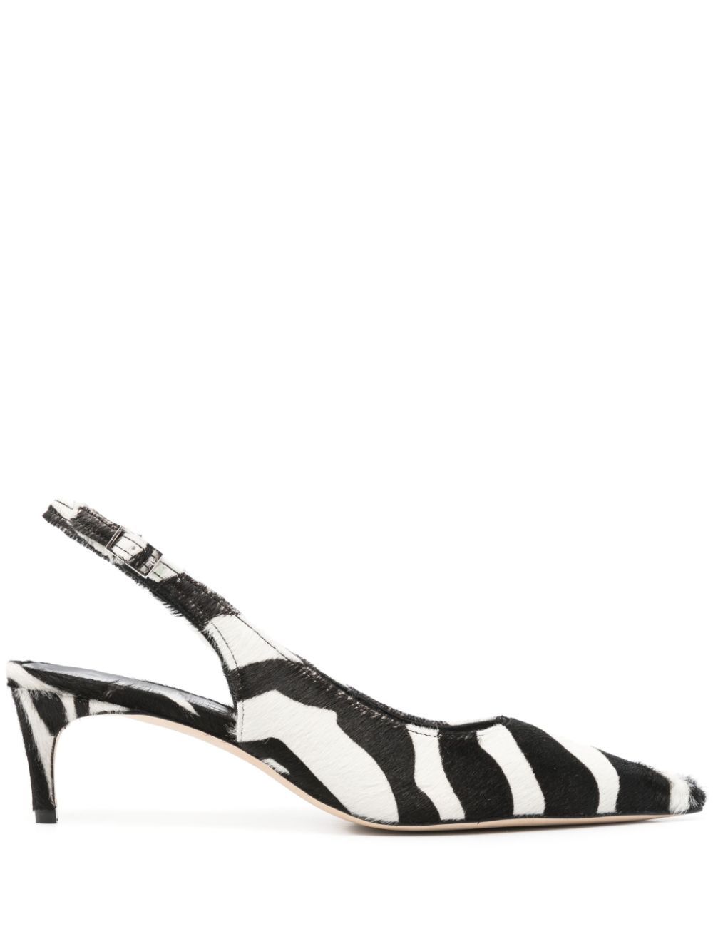 Zebra print fashion slingbacks