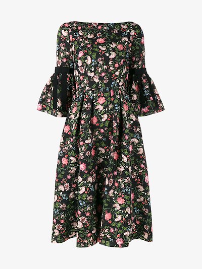 floral matelasse gown