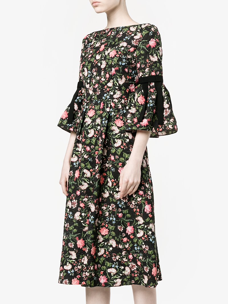floral matelasse gown