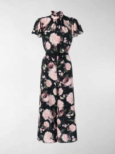 cropped floral jumpsuit