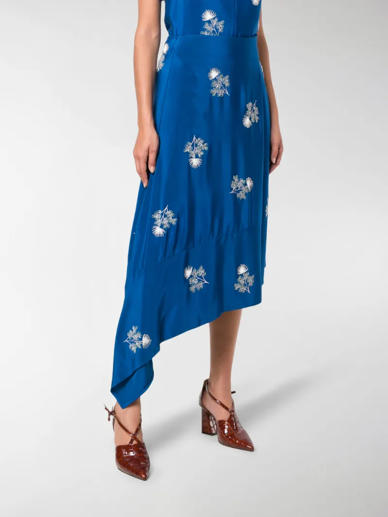 embroidered wrap skirt